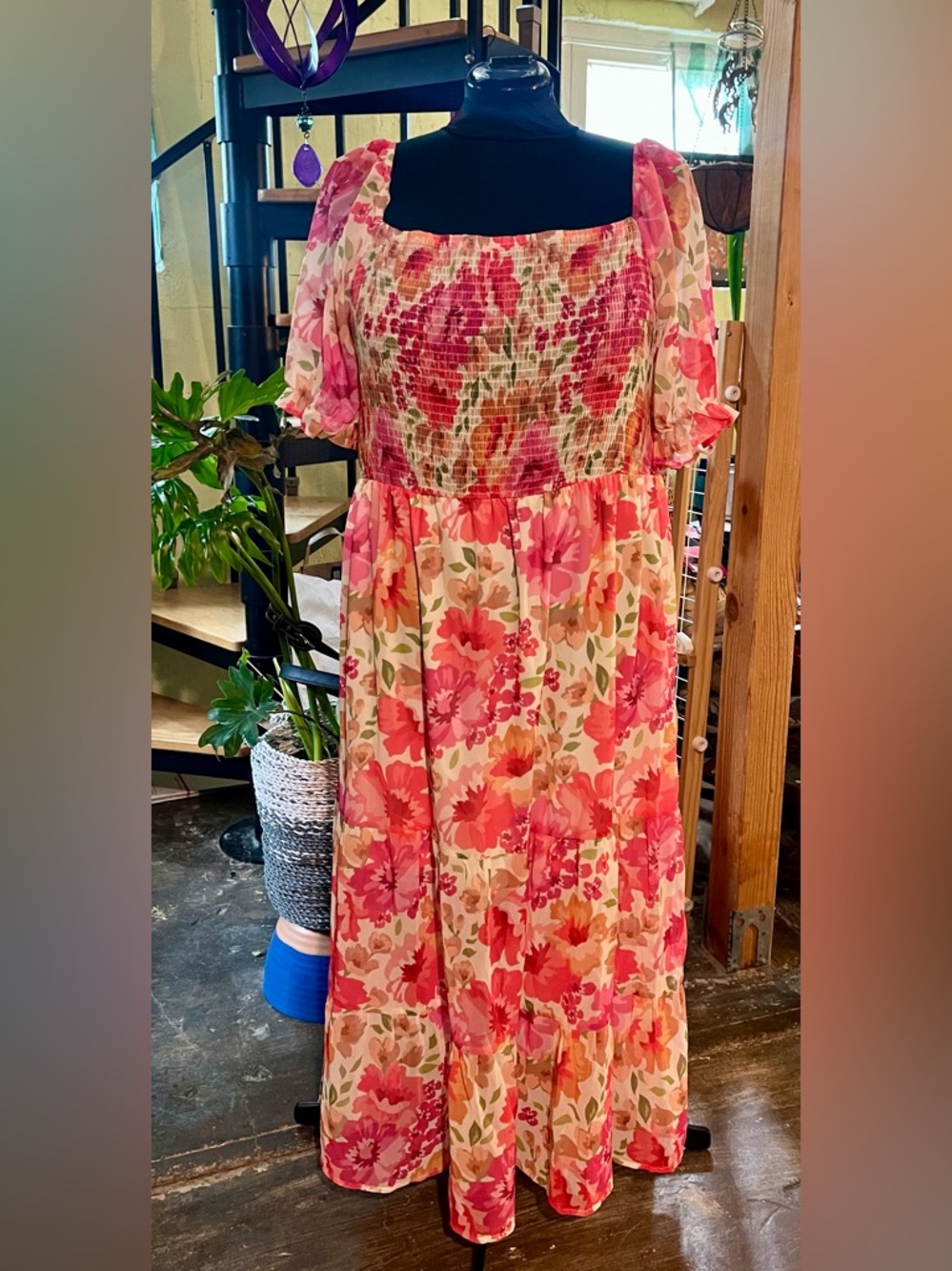 SHEIN Multicolor Floral Maxi Dress